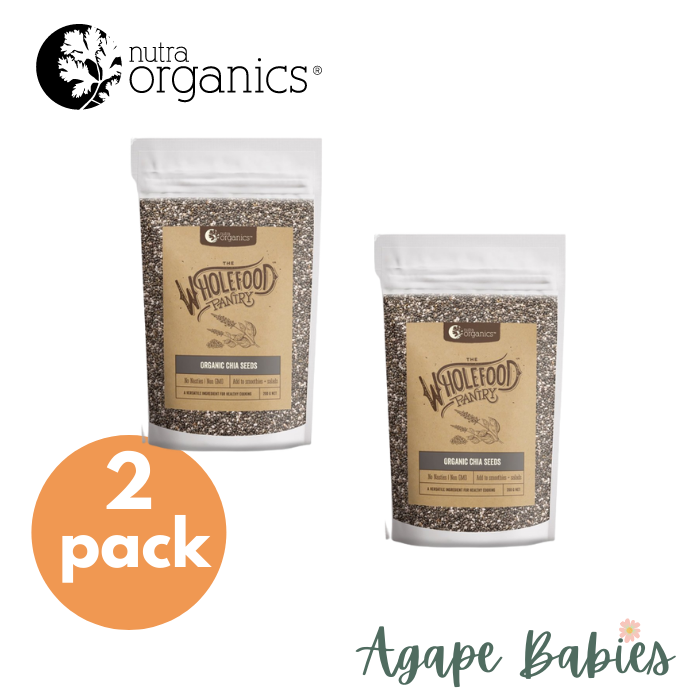 [2-Pack] Nutra Organics Organic Chia Seeds 200g