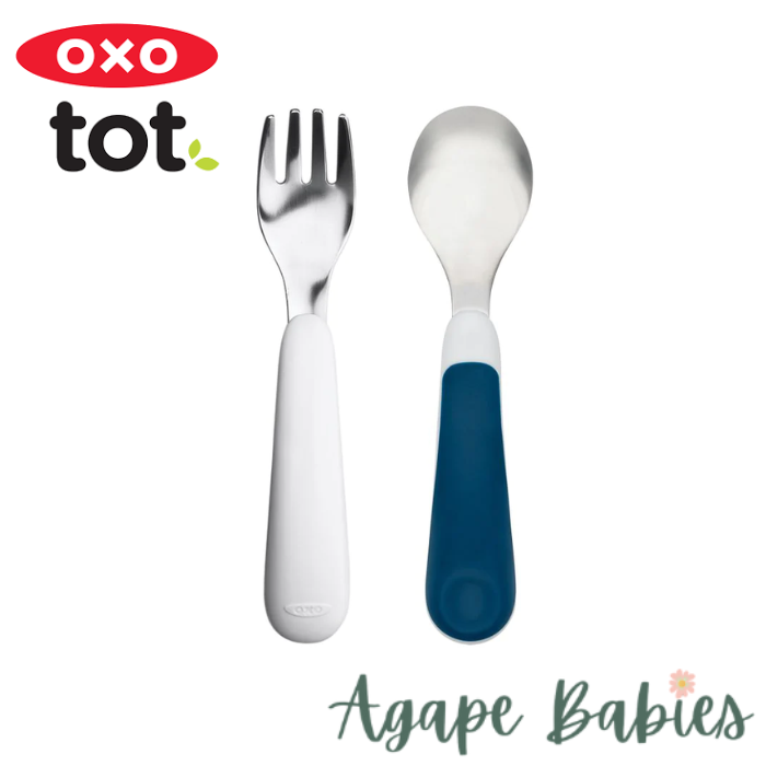 OXO TOT Fork & Spoon Set - Navy