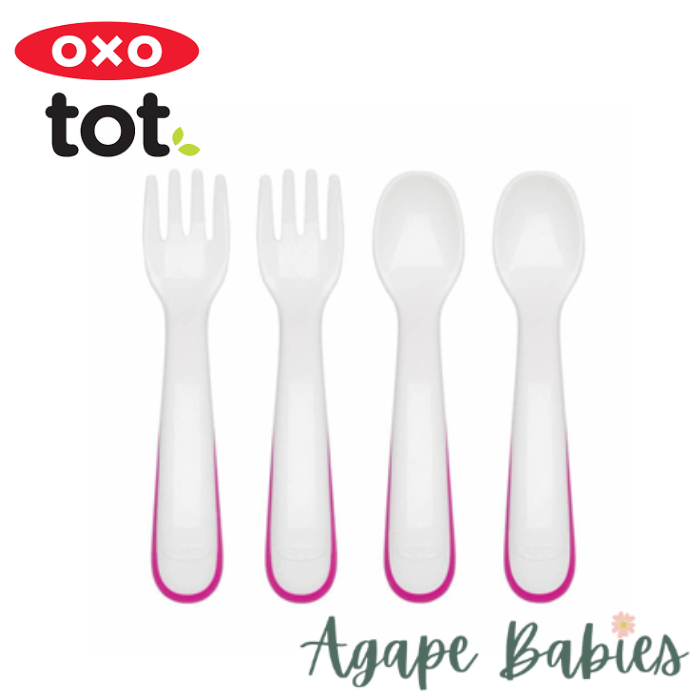 OXO Tot Fork & Spoon Training Set - Pink