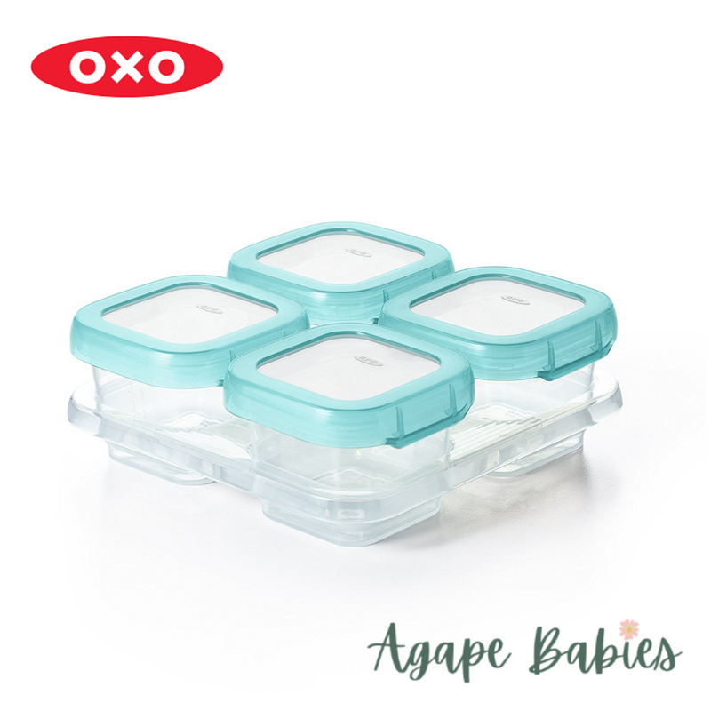OXO TOT Baby Blocks Freezer Storage Containers Set 4oz/120ml - Pink