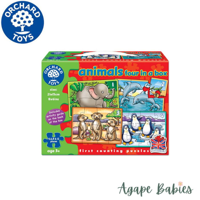 Orchard Toys Early Learning Puzzle - Animals Four in a Box