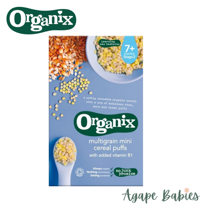 Organix Organic Cereal - Multigrain Mini Cereal Puffs, 200 g. Exp: 02/21