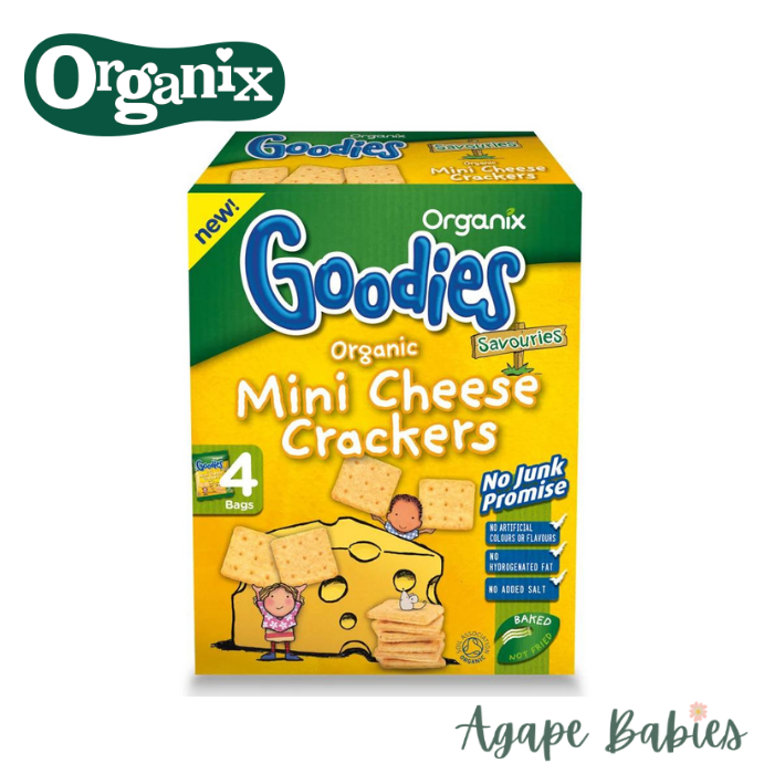 Organix Goodies Organic Mini Cheese Crackers, 4 x 20g Exp- 11/24