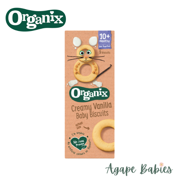 Organix Finger Foods Organic Baby Biscuits - Creamy Vanilla, 54 g. Exp: 06/21