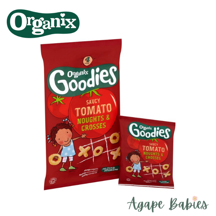 Organix Goodies Organic Saucy Tomato Noughts & Crosses, 4 x 15 g. Exp: 11/17