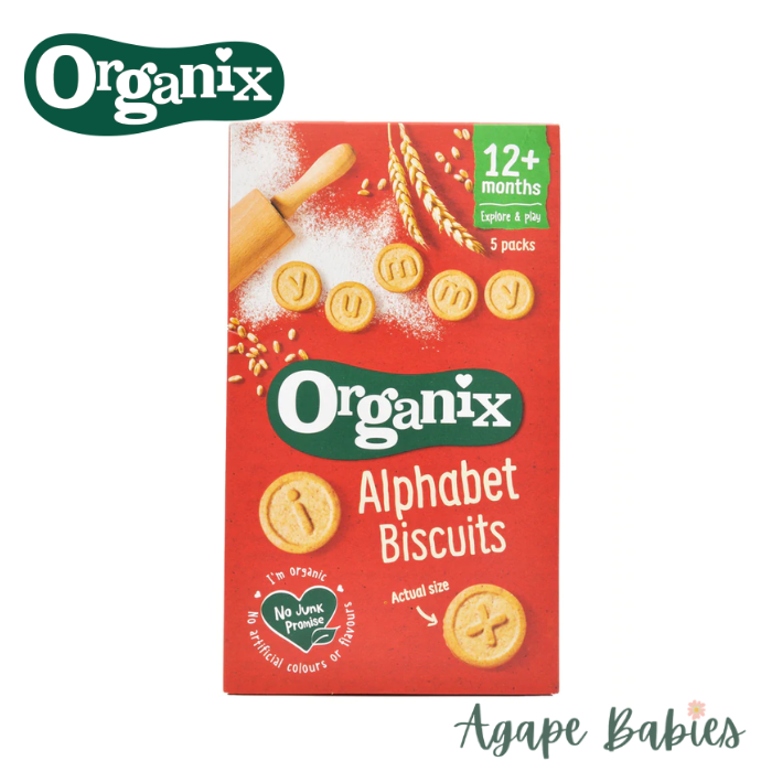 Organix Goodies Organic Alphabet Biscuits, 5 x 25 g Exp: 11/24