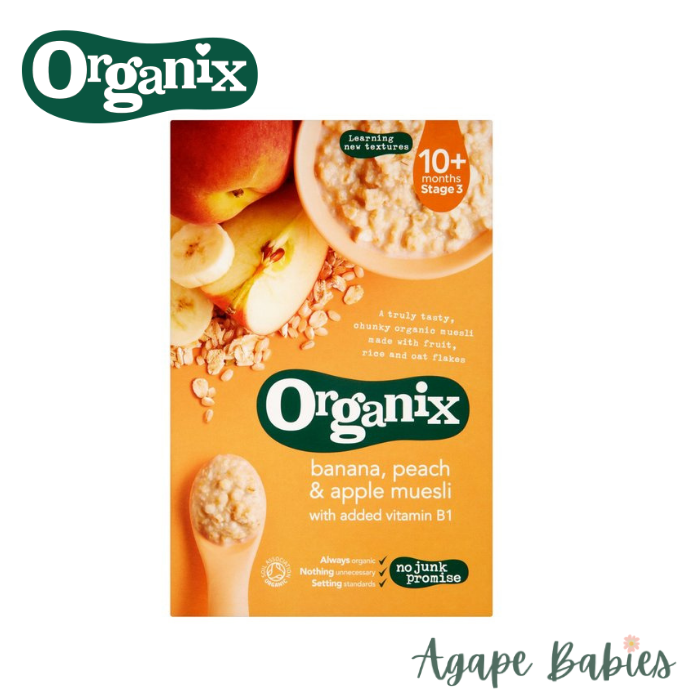 Organix Organic Cereal - Banana, Peach & Apple Muesli, 200.g Exp- 02/25