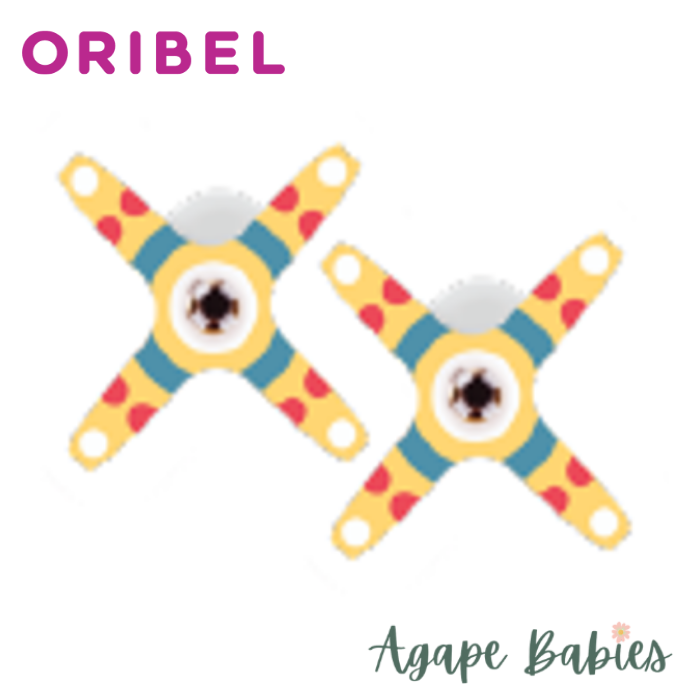 Oribel VertiPlay STEM Build Your Own Marble Run Wall Toy Part - 2 Pinwheels + 2 Connectors(2 Pack)