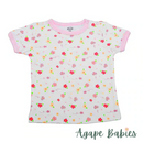 Owen T-Shirt w/ 2 snaps At Collar - Pink Flowers 0-12m