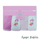 OWEN 4pc Terry Washcloth Set - 100% Cotton - 7 Designs!