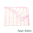 Owen Striped Interlock Blanket 70x90cm - 100% Cotton - Pink