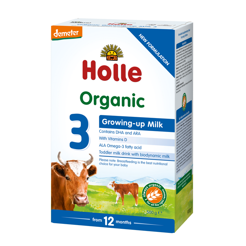 Holle Organic Cow Milk Growing Up Formula 3 with DHA And ARA 500g (from 12 mths) x 5 Packs Exp: 10/25