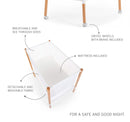 Childhome Evolux Crib - Natural White