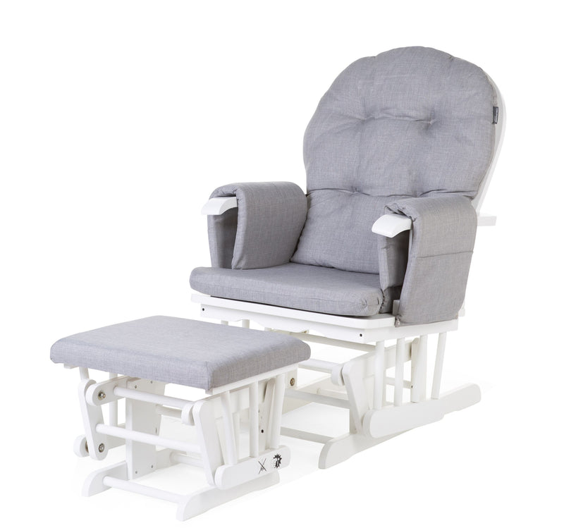 Childhome Gliding Chair Round with Footrest - Grey