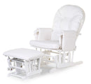 Childhome Gliding Chair Round with Footrest - White