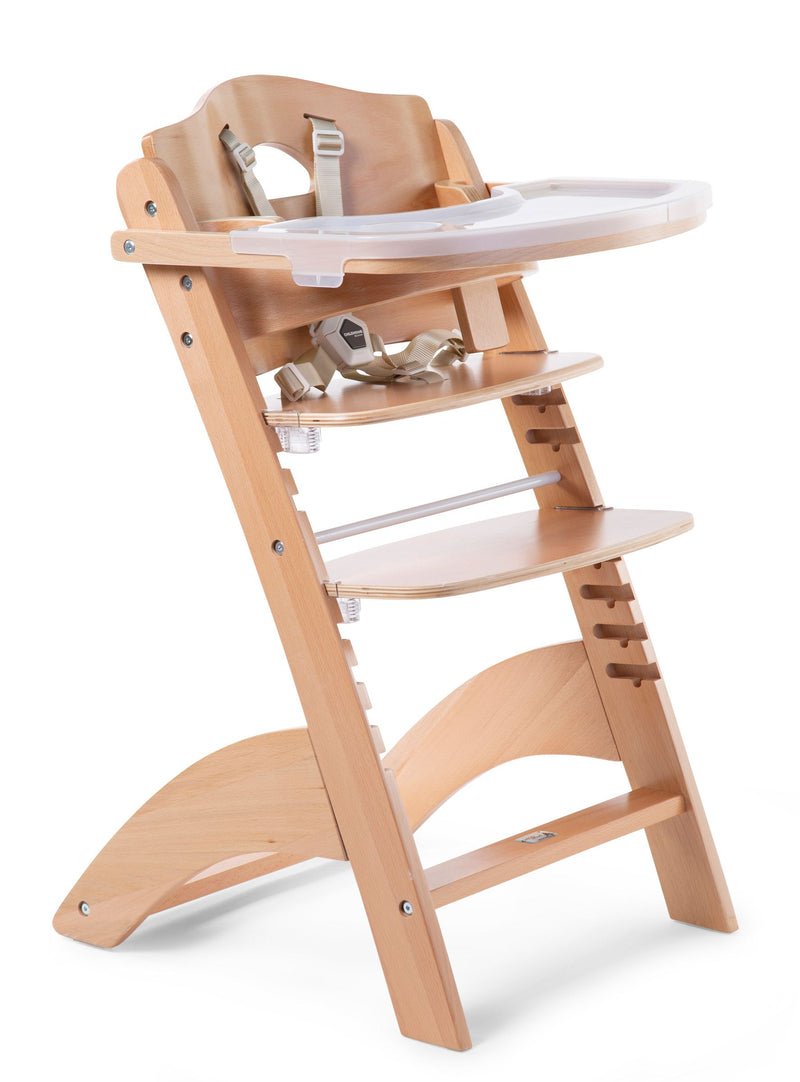 [1 yr local warranty] Childhome Lambda 3 Baby High Chair + Feeding Tray - Natural
