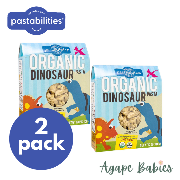 [2-Pack] Pastabilities Organic Pasta - Dinosaur Shaped 340g