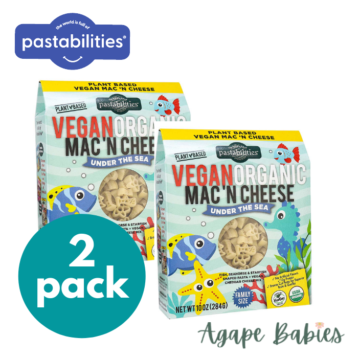 [2-Pack] Pastabilities Organic Shaped Pasta (Mac N Cheese) 284g - Under the Sea