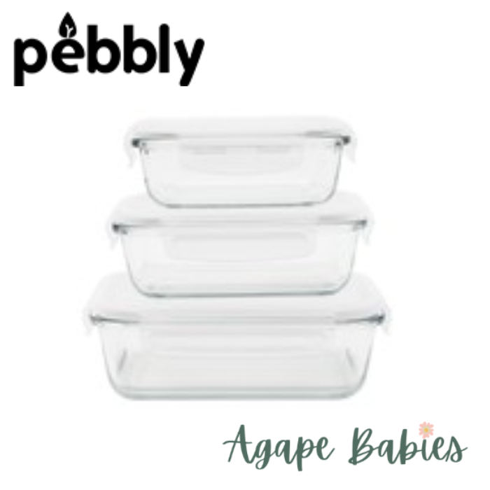 Pebbly Rectangular Food Containers - 400ml/ 650ml/ 1000ml