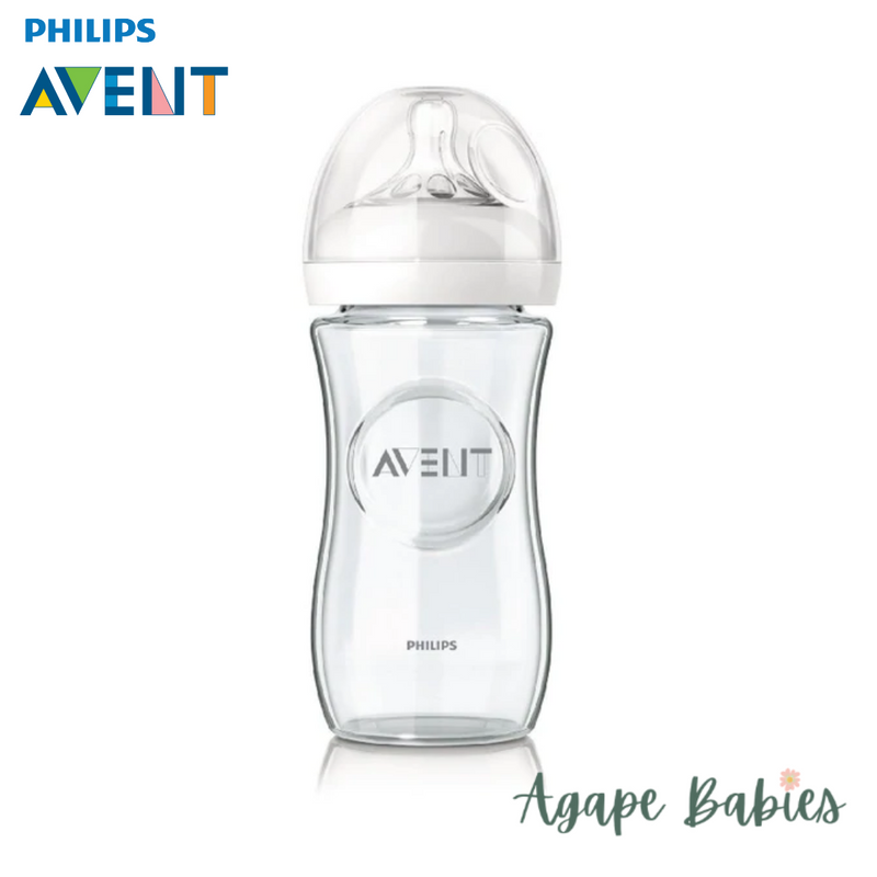 Philips Avent 240ml Natural Glass Feeding Bottle