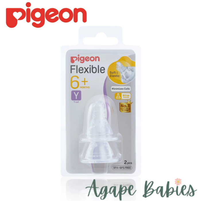 Pigeon Flexible Peristaltic Nipple Blister Pack 2pcs/Set (Y)