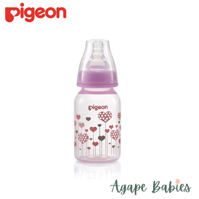 Pigeon Flexible Peristaltic Nipple Clear Nursing Bottle RPP 120Ml (Pink)