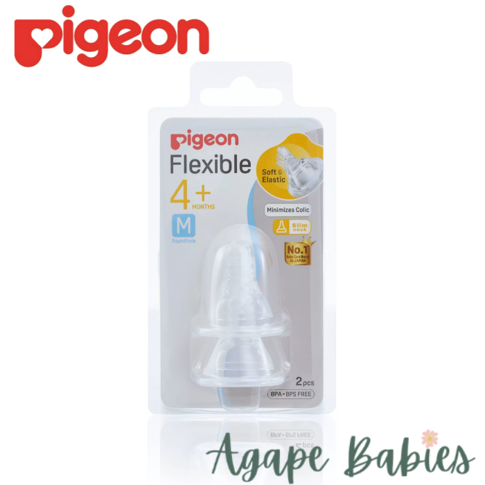 Pigeon Flexible Peristaltic Nipple Blister Pack 2Pcs/Set (M)