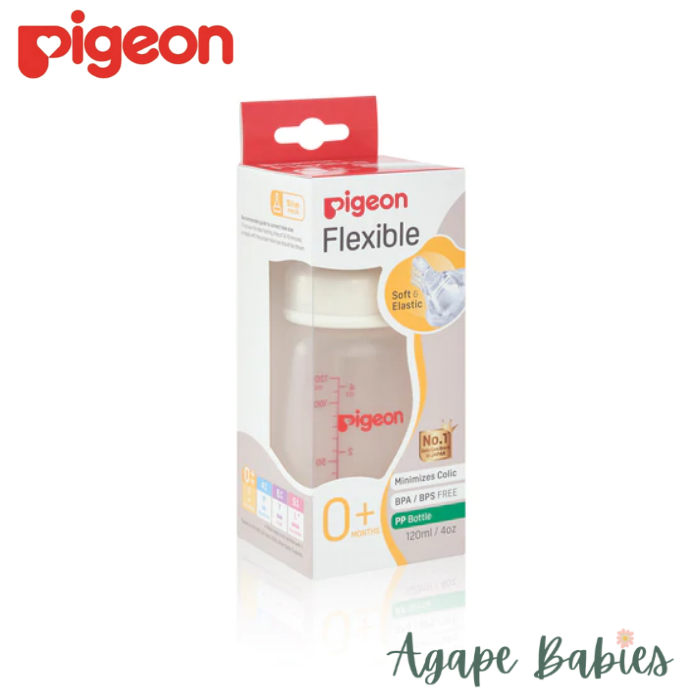 Pigeon Flexible Peristaltic Nipple Nursing Bottle PP 120ML (S)