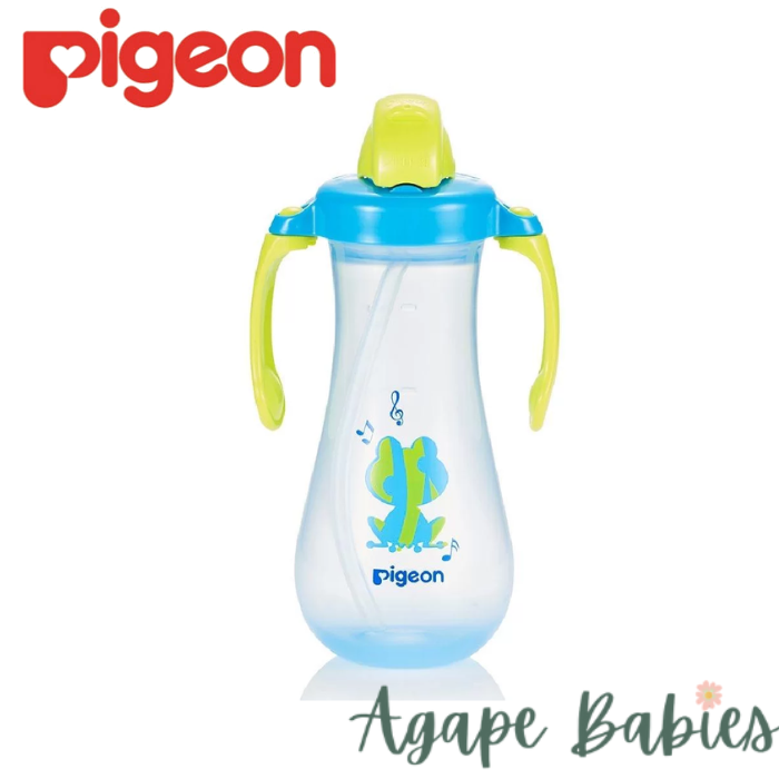 Pigeon Tall Straw Bottle Frog - Blue