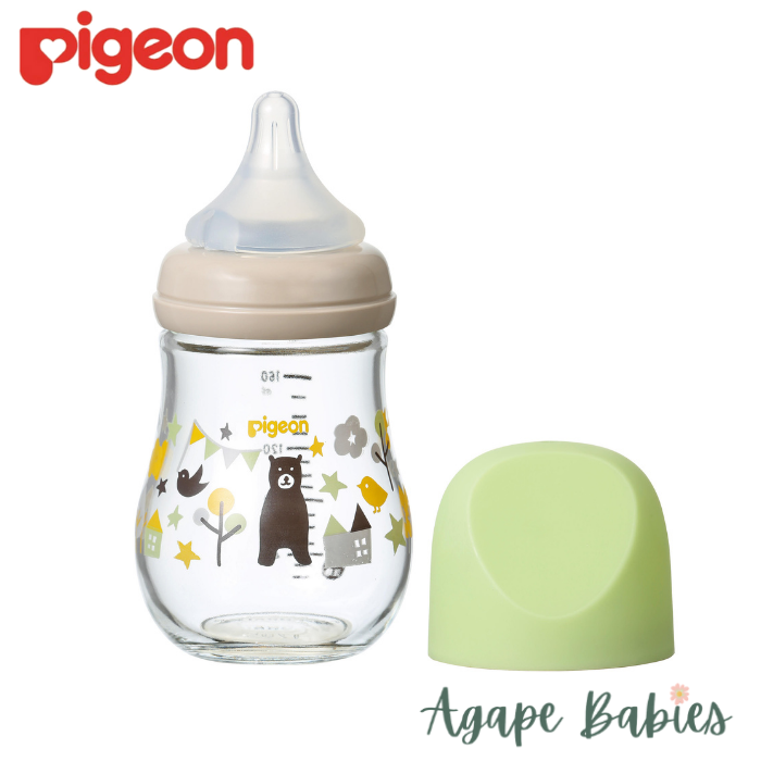 Pigeon Softouch My Precious Feeding Baby Bottle Glass 160ml (SS) - Bear