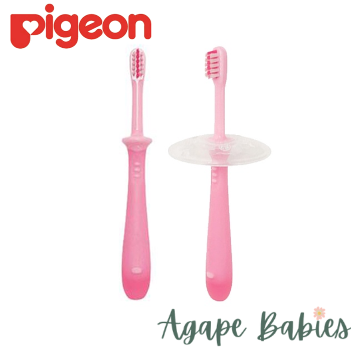 [Pack of 2 Pcs] Pigeon Training Toothbrush Lesson 4 - Pink (Made In Japan)