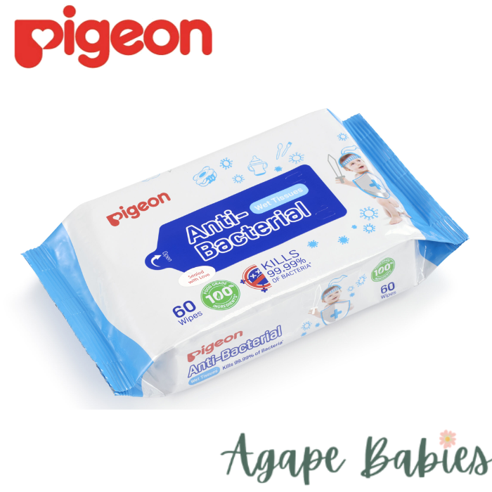 Pigeon Anti-Bacterial Wet Tissue 60s Refill