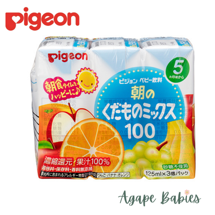 Pigeon Baby Juice Mixed Fruit 100% 125ML X 3 (JP) Exp: 10/24