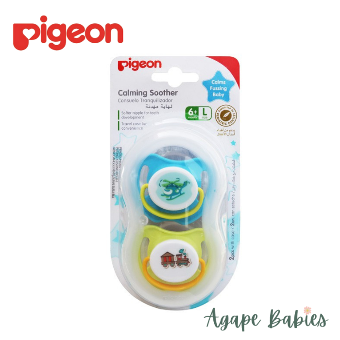 Pigeon Calming Soother 2Pcs Pack Boys (L Size) Blister ENG/ARB/SPN