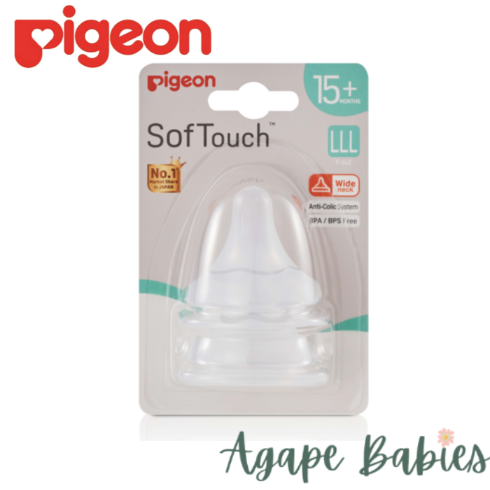Pigeon Softouch 3 Nipple Blister Pack 2pcs (LLL)