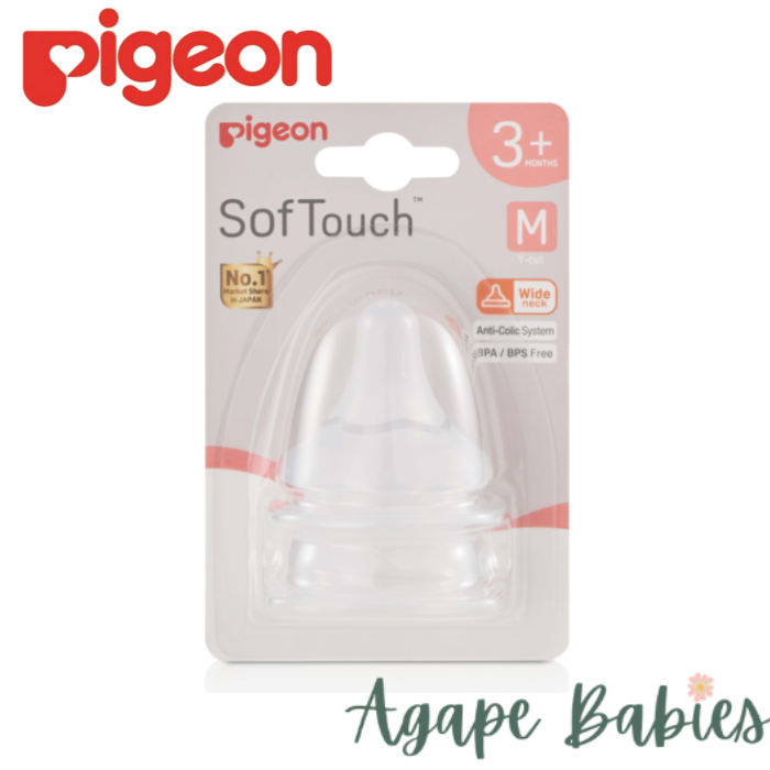 Pigeon Softouch 3 Nipple Blister Pack 2pcs (M)