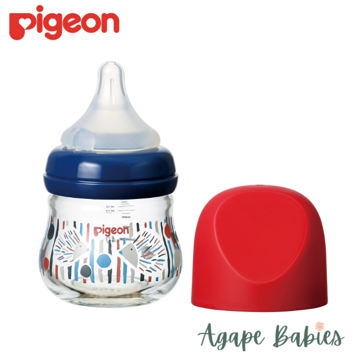 Pigeon Softouch My Precious Feeding Baby Bottle Glass 80ml (SS) - Hedgehog