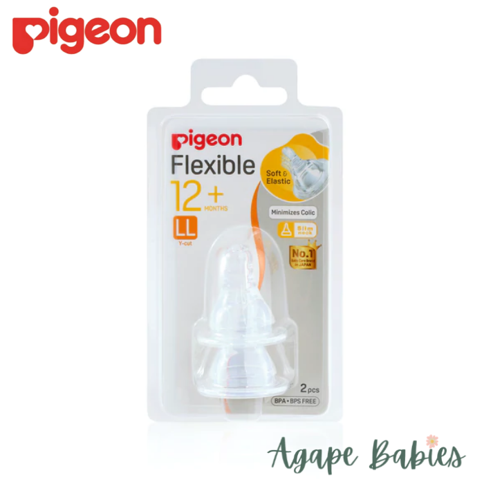 Pigeon Flexible Nipple Blister Pack 2Pcs (LL)