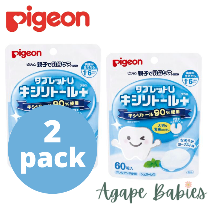 [2-Pack] Pigeon Dental Care Tablet Yogurt (60Pcs) -  Exp: 11/22