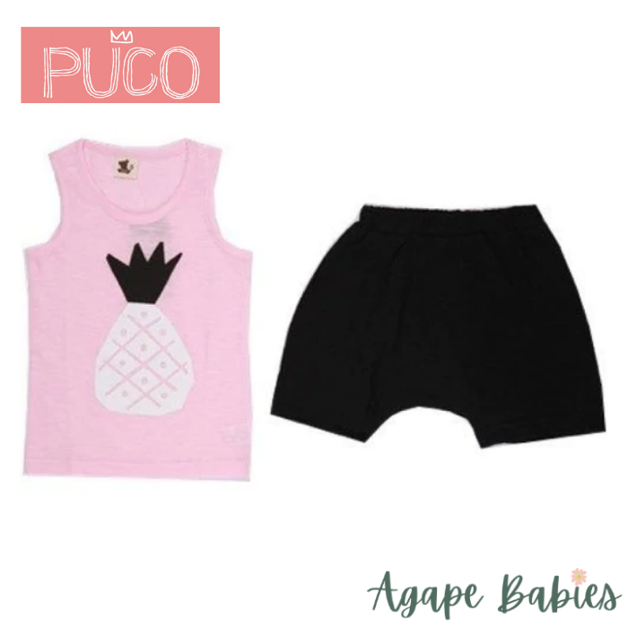 Puco Premium Sleeveless Set Pineapple Pink - 4 Sizes!