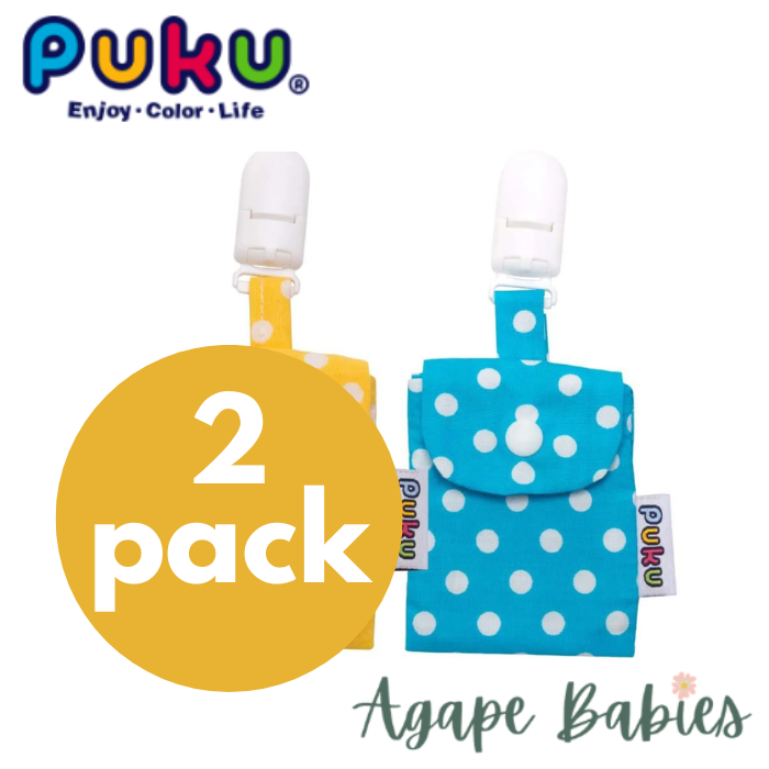 [2-Pack] Puku Fortune Pouch Bag 2pcs/Pack - Dot Blue