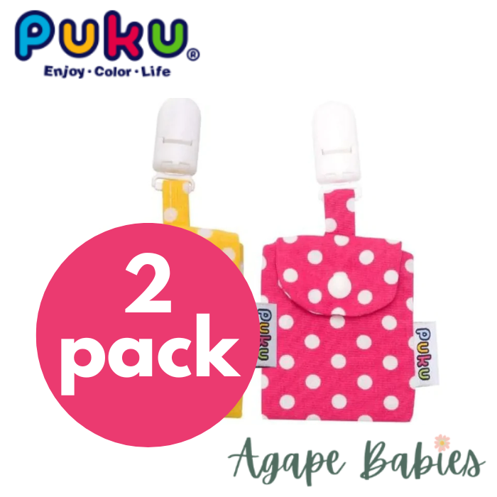 [2-Pack] Puku Fortune Pouch Bag 2pcs/Pack - Dot Pink
