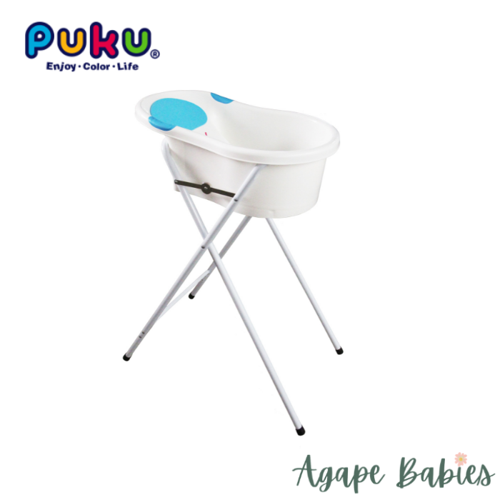 Puku Baby Bath Tub (S) With Stand - Blue