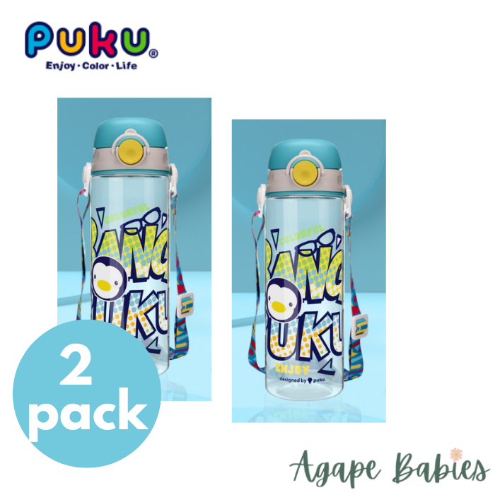 [2-Pack] Puku Tritan Sprout Bottle 330ml - Green