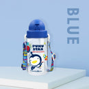[2-Pack] Puku Friends Tritan Straw Bottle 330ml - Blue
