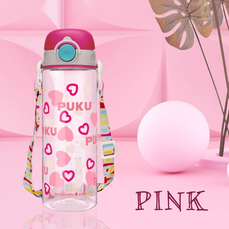 [2-Pack] Puku Tritan Sprout Bottle 500ml - Pink