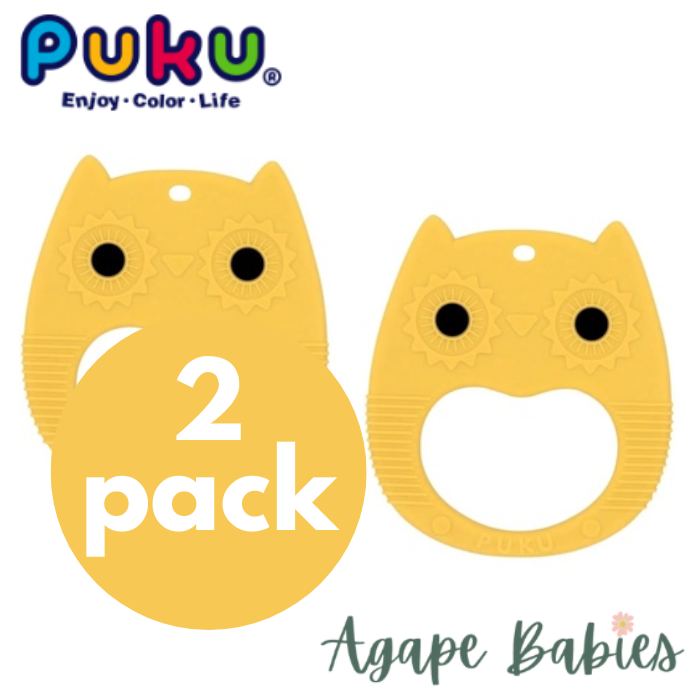 [2-Pack] Puku BABY GaGa Teether - Yellow Owl
