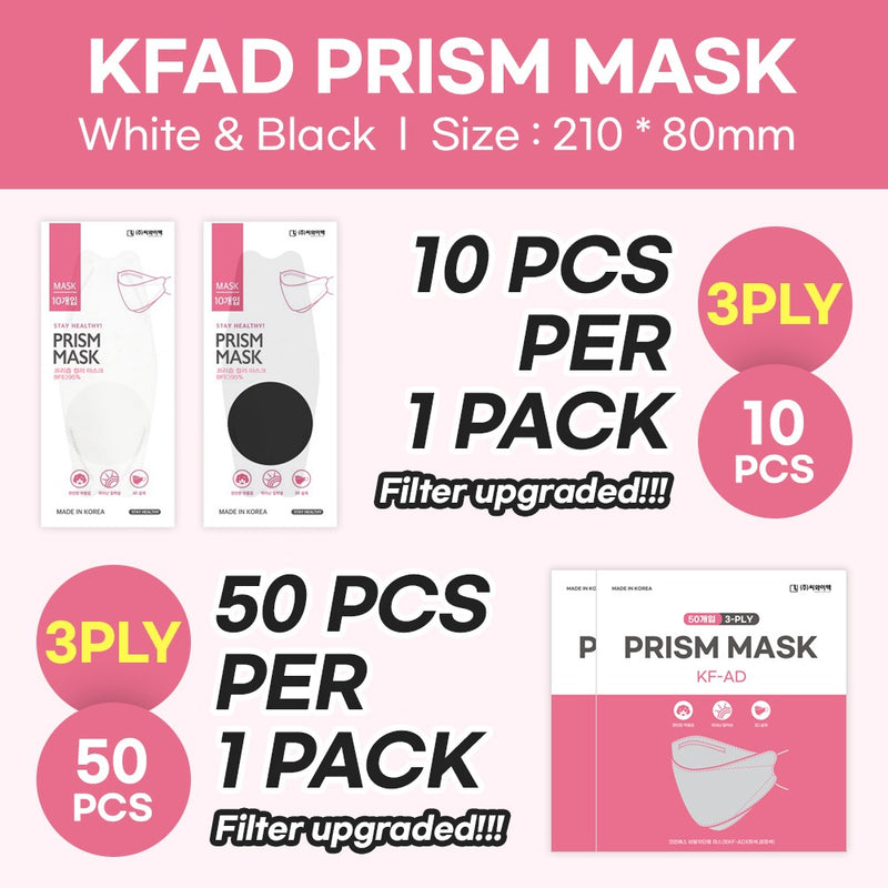 Prism MASK (Made in Korea) - 50pcs in 1 ziplock bag