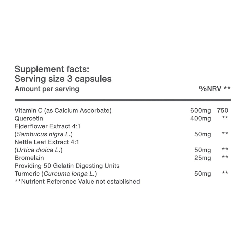 The Organic Pharmacy Quercetin & Vitamin C Complex 60 capsules