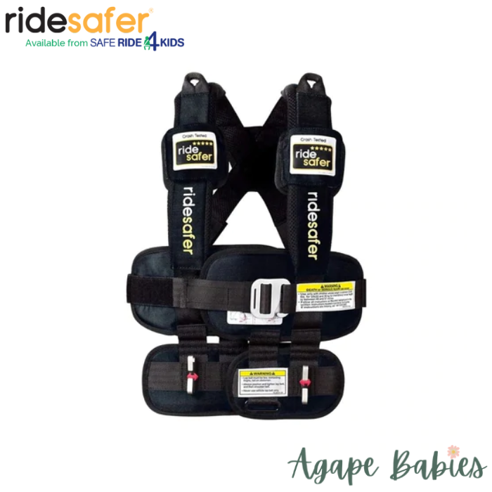 RideSafer Delight Wearable Safety Restraint - Black - Large (10 year local warranty)